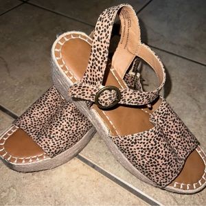Cheetah Print Wedges